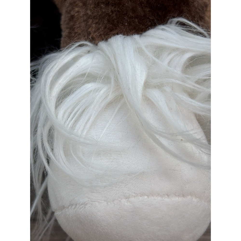 Build A Bear Clydesdale Horse Retired 2018 White Shaggy Hooves BABW Plush Brown - Picture 11 of 12